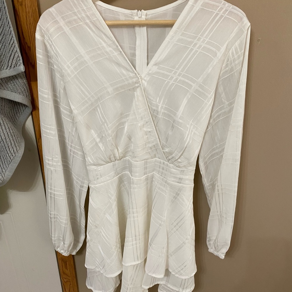 White long sleeved romper